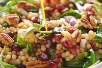 Fresh Pearl Couscous Salad with Homemade Dressing