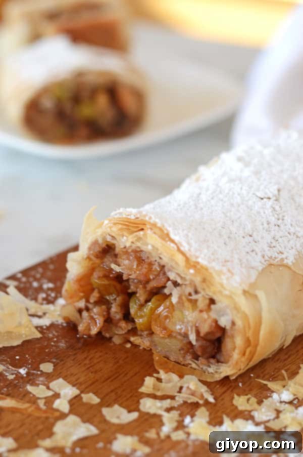 Flaky Phyllo Apple Strudel 1 featured 13337