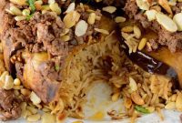 Maqluba: Savory Upside-Down Layers of Beef, Eggplant, and Rice