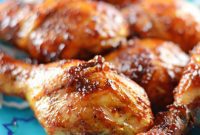 Sticky Oven Baked BBQ Chicken Legs