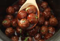 Sticky-Sweet BBQ Slow Cooker Meatballs