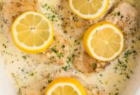Tender Creamy Lemon Slow Cooker Chicken