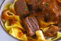 Comforting Crock-Pot Beef & Noodles
