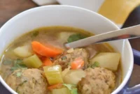 Sopa de Albondigas with Turkey Meatballs