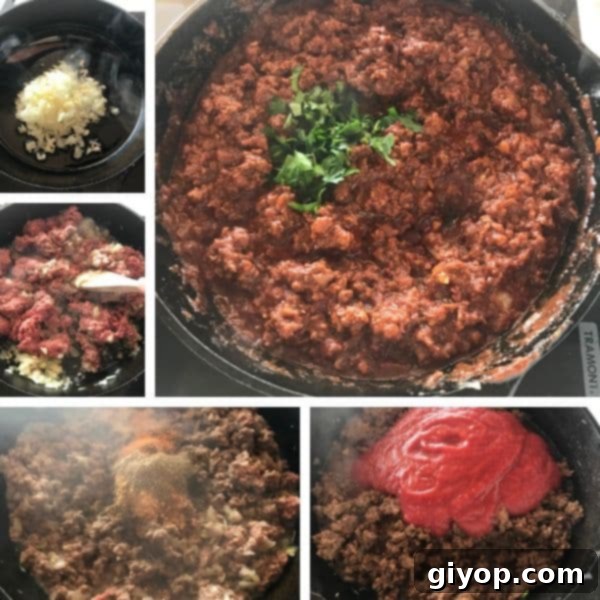 step by step photo of making shawarma sloppy joes recipe