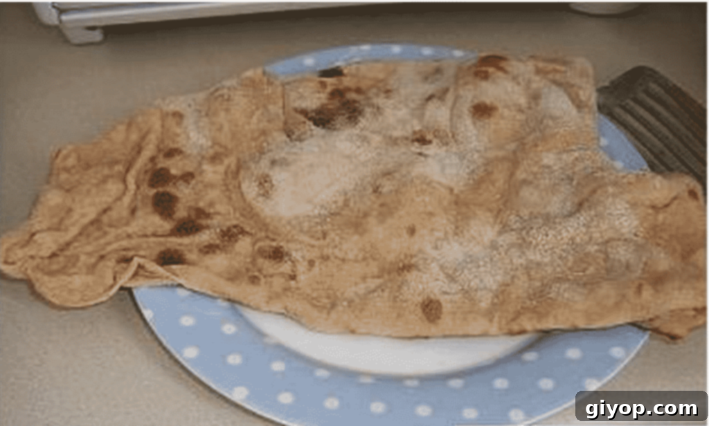 A third image of unleavened bread from a reader, presented beautifully on a serving dish.