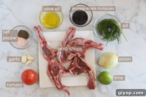 marinated lamb chops ingredients
