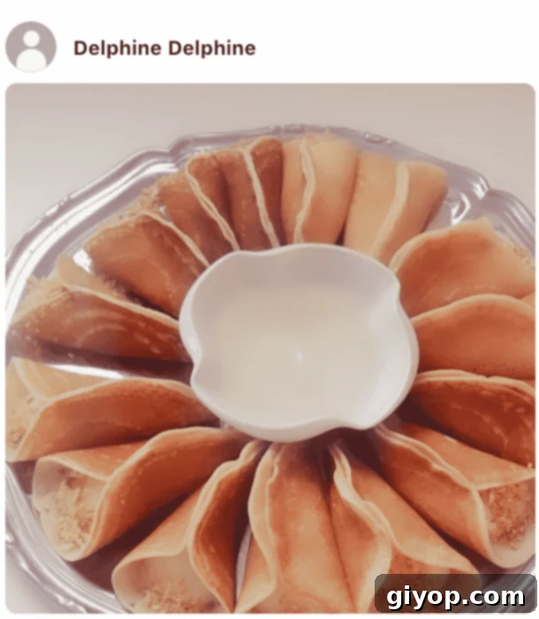 A fan-submitted image of Qatayef Asafiri, beautifully garnished and ready for serving.