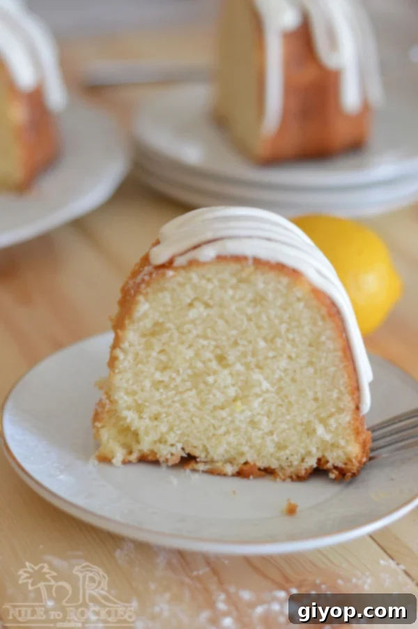 A pretty classic lemon pound cake that has a delicate and pleasant fresh lemon flavor with a dense, moist crumb.