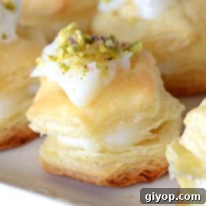 Shaabiyat: The Middle East's Golden Flaky Treat 6 A close up of dessert, with Cream