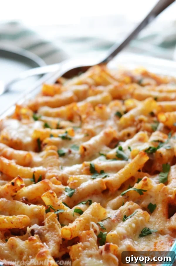 Optimized Eating Blueprint 5 A close up of food, with Pasta and Baked ziti