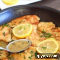 Flavorful Chicken Francese No Wine Required 7 Chicken francese in pan with sauce