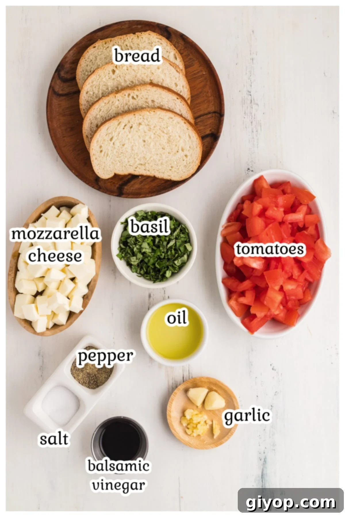 Ingredients for the recipe with text overlay.