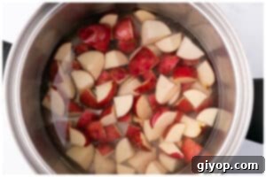 Zesty Italian Potato Salad 5 Potatoes covered with cold water in a pot.