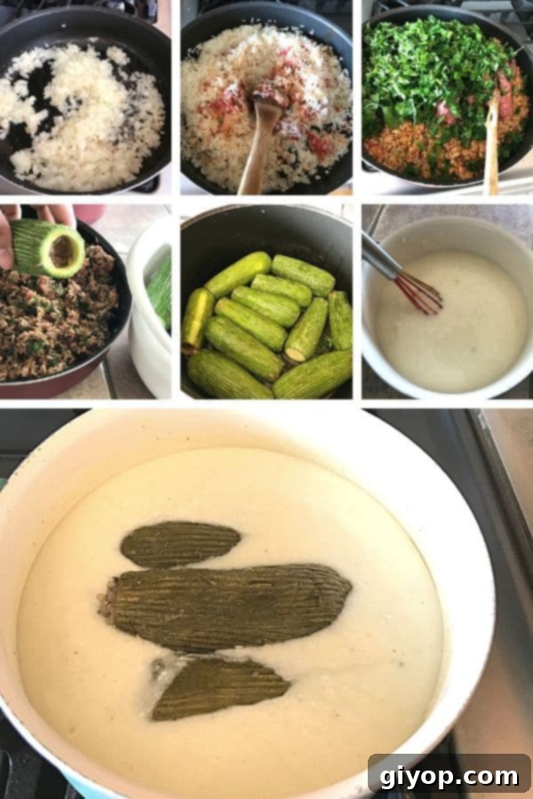 Step by step guide to how to make stuffed zucchini.