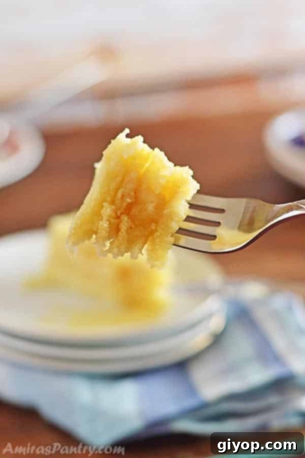Moroccan Baghrir Thousand Hole Semolina Pancakes 7 A fork lifting a bite of Moroccan Baghrir pancake, showing its airy, porous texture.