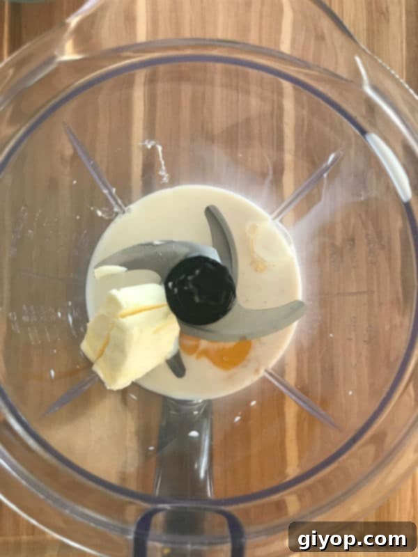 Step-by-step photos illustrating the preparation process for a homemade cinnamon layered cake, starting with combining wet ingredients.