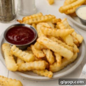 French fries on a serving plate.