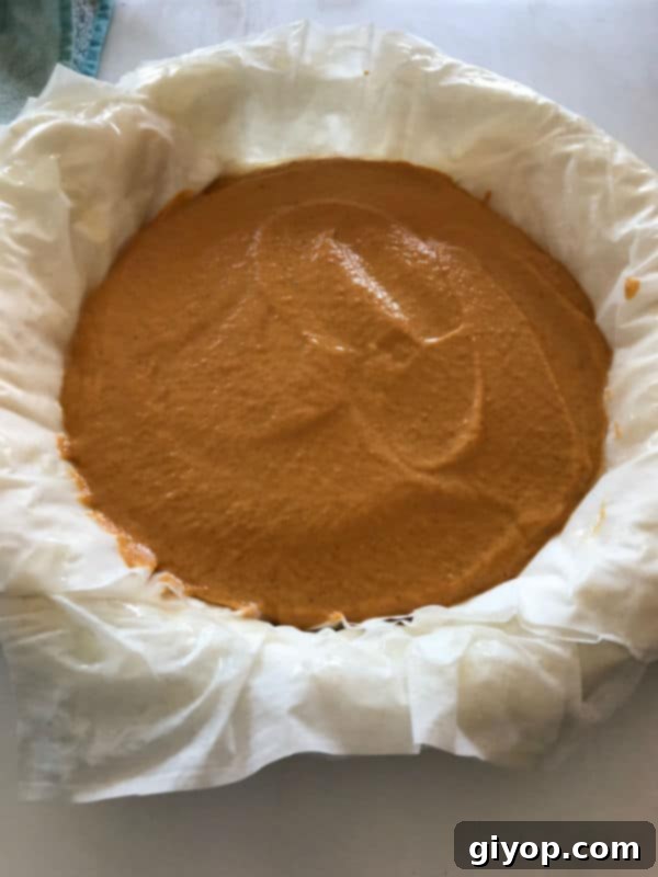 Step by step photos on making pumpkin phyllo pie