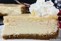 Festive Eggnog Cheesecake with Zesty Gingersnap Crust