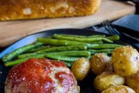 Roasted Mini Meatloaf and Potato Supper