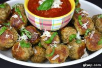 Golden Chicken Parmesan Meatballs