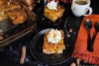 Decadent Pumpkin Bread Pudding with Salted Caramel Drizzle