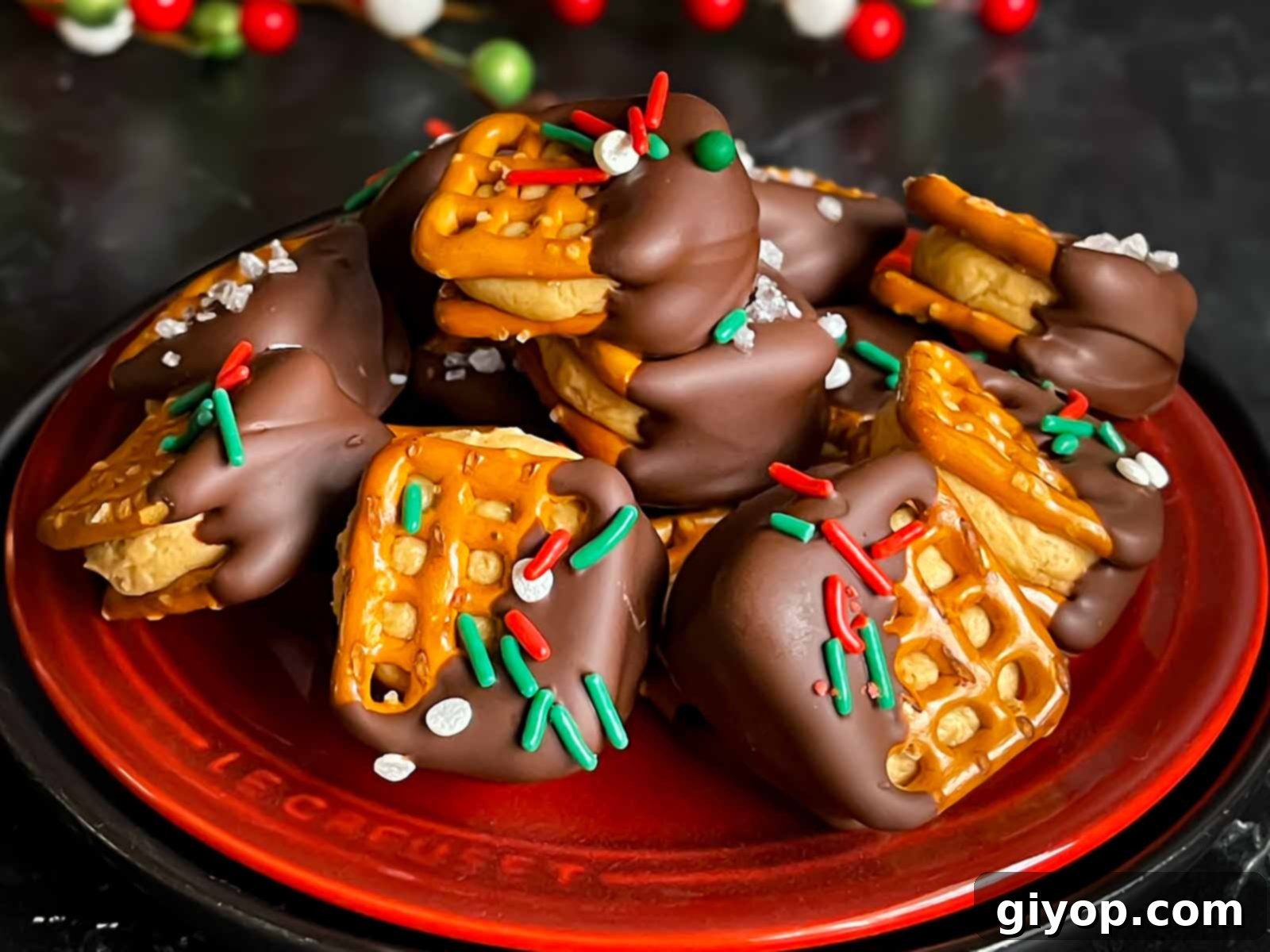 Salty Sweet Peanut Butter Pretzel Treats 1 featured 49701