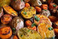 Golden Roasted Potatoes and Carrots