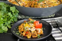 Hearty Mexican Beef And Rice Bake