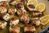 Zesty Lemon Caper Chicken Meatballs