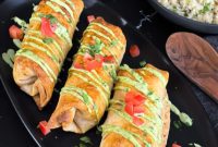 Crispy Baked Chicken Chimichangas