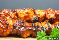 Smoky Bacon Glazed Chicken Kebabs