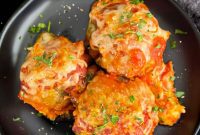 Golden Parmesan Meatball Bake