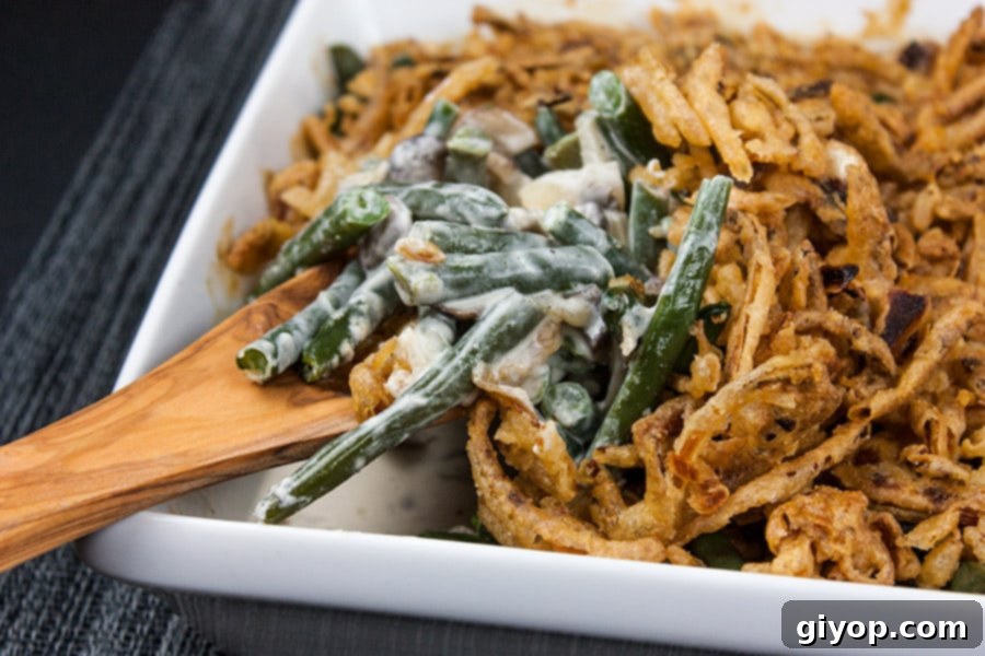 Green Bean Casserole From Scratch - A holiday classic made fresh. No canned beans or soups required. Creamy and full of traditional flavors!