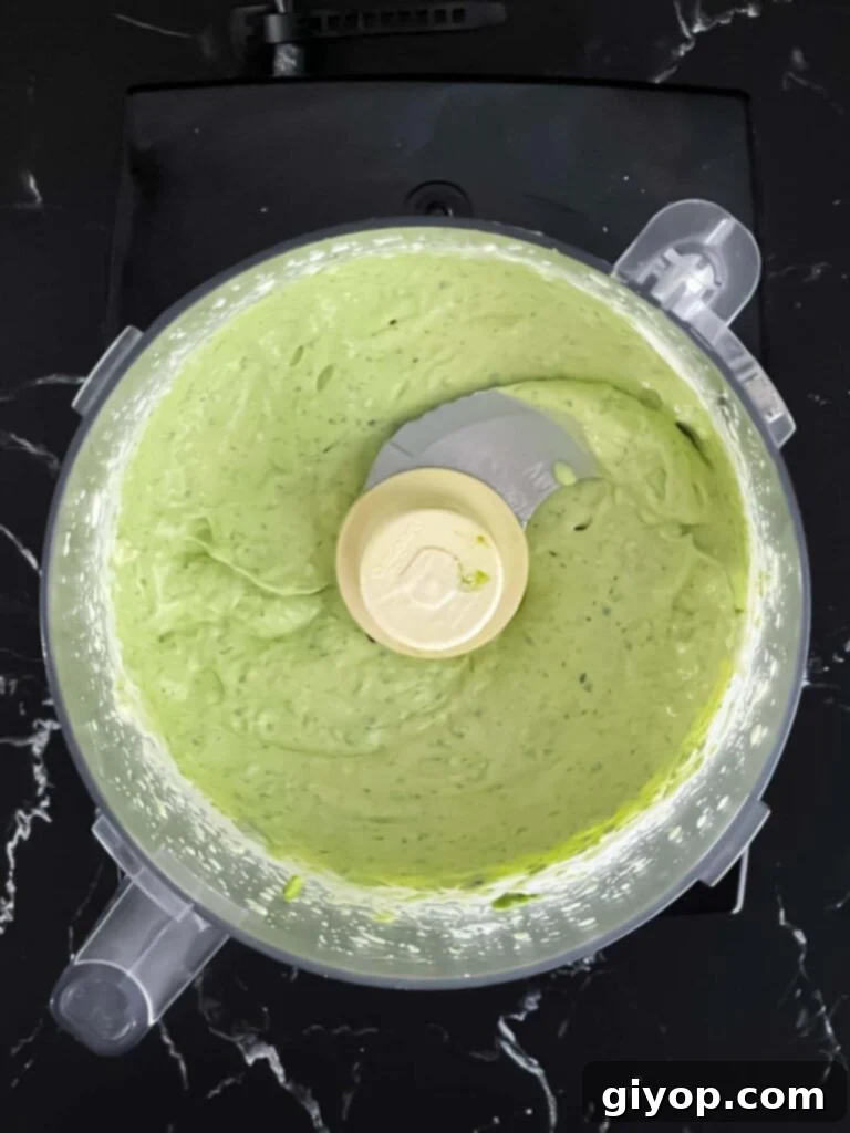 Fiery Blackened Fish Tacos 7 Smooth and creamy avocado sauce in a food processor.