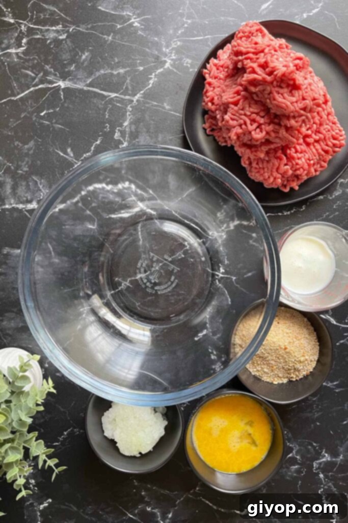 Slow-Smoked Meatloaf Masterpiece 4 ingredients for smoked meatloaf.