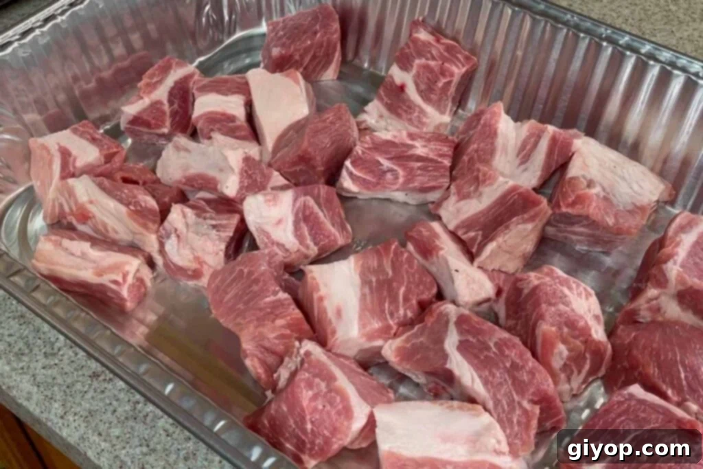 Ultimate Smoked Pork Burnt Ends 6 cubes of pork butt