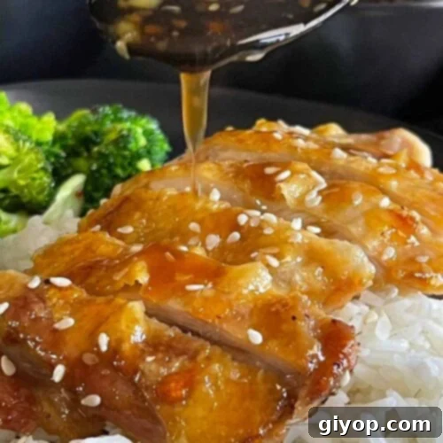 Sticky Crispy Teriyaki Chicken Thighs 12 Chicken Teriyaki with rice and broccoli, a delicious and easy meal.