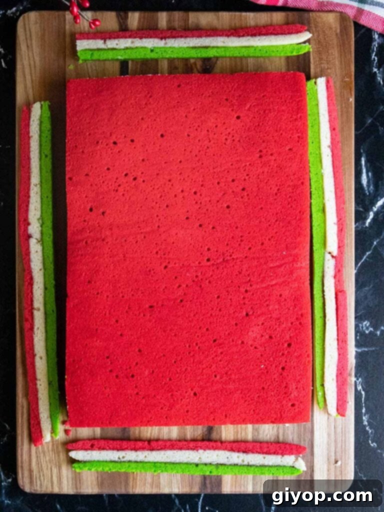 Edges trimmed from the cookie bars.