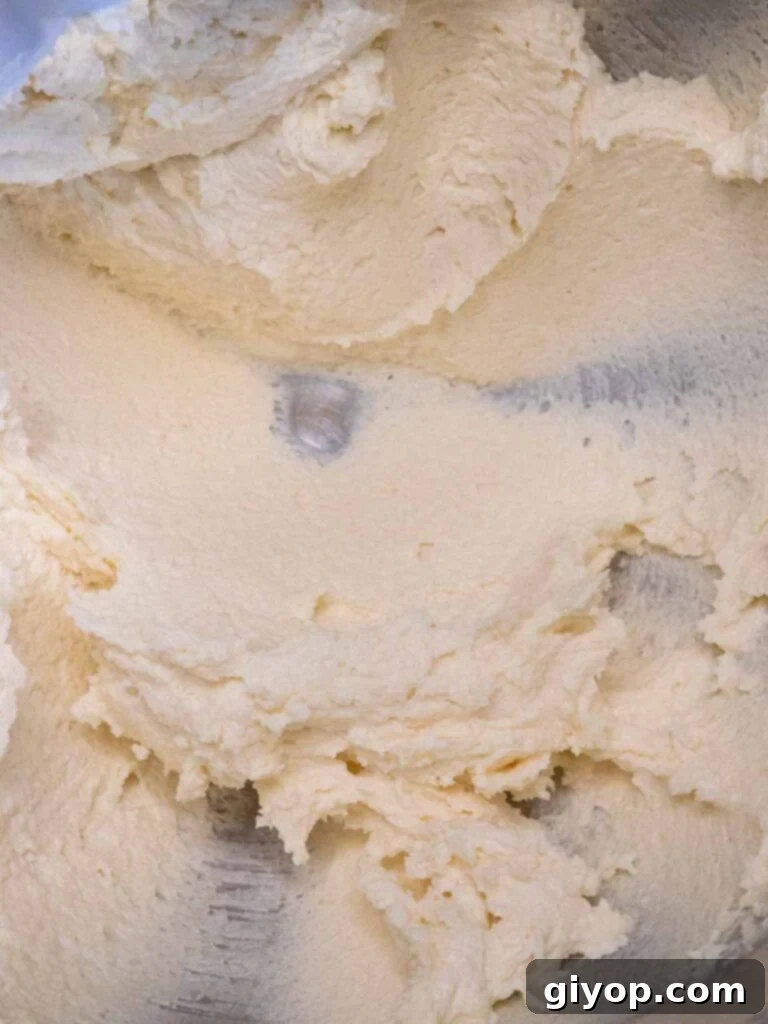 Italian rainbow cookie dough in the mixing bowl.