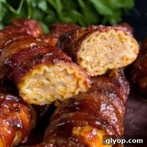 Pitmaster's Smoked Shotgun Shells 12 Smoked shotgun shells on a wooden cutting board with one of them cut in half so you can see a cross section.