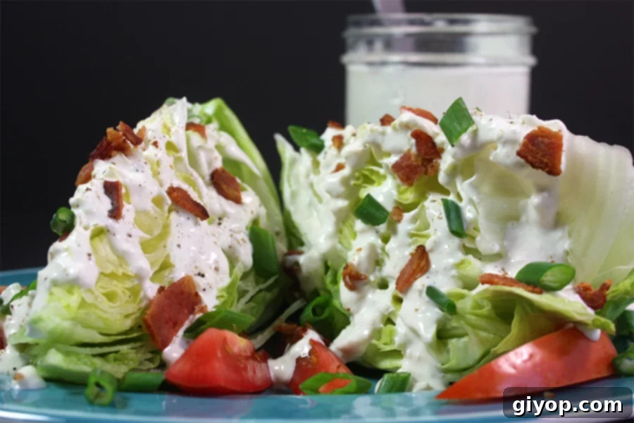 Blue Cheese Wedge Salad - The perfect light, crispy and refreshing lunch or dinner.