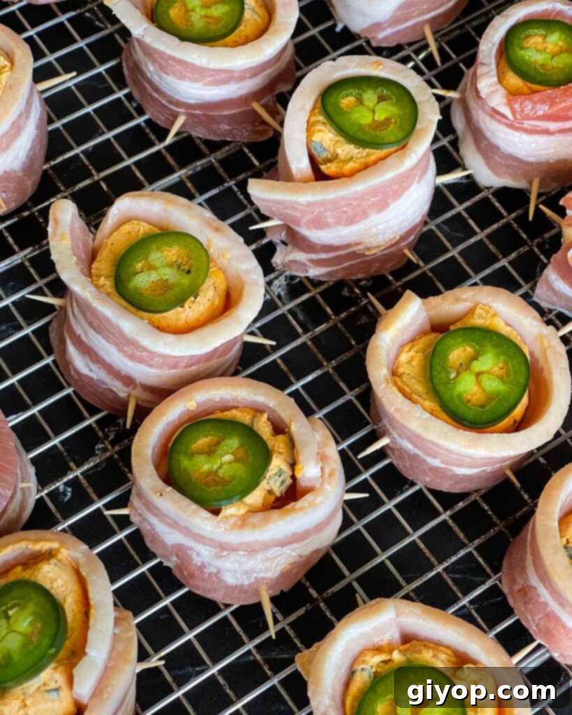 Pitmaster's Piggy Poppers 11 Pig shots with optional jalapeno slice on top.