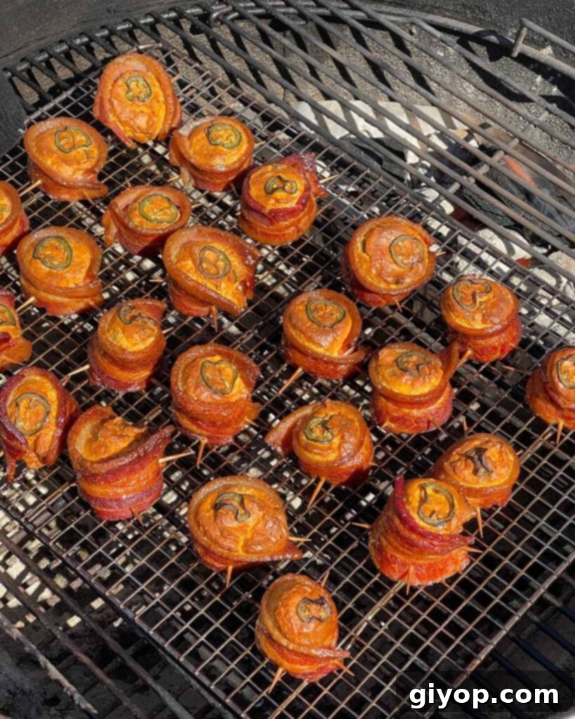 Pitmaster's Piggy Poppers 13 Smoked pork shots ready to come off.