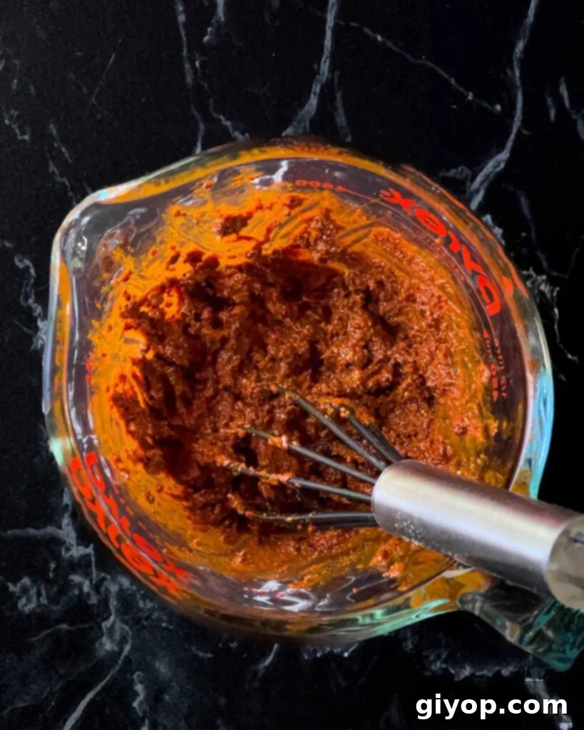 The marinade for Mexican grilled chicken breast (pechuga asada).